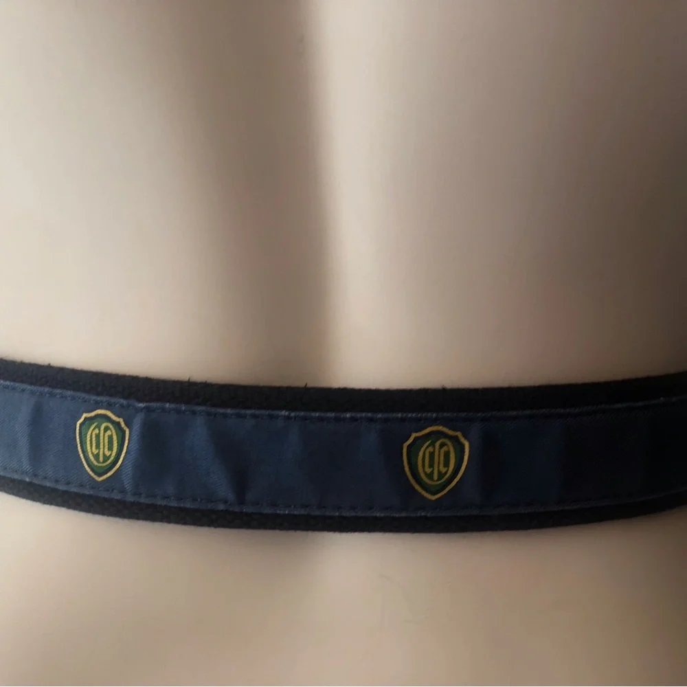 Vineyard Vines Canvas Club Boys Belt , Size 24, Brass Hardware W/Leather Ends